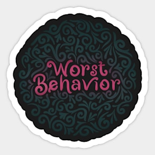 WorstBehavior comb3 Sticker